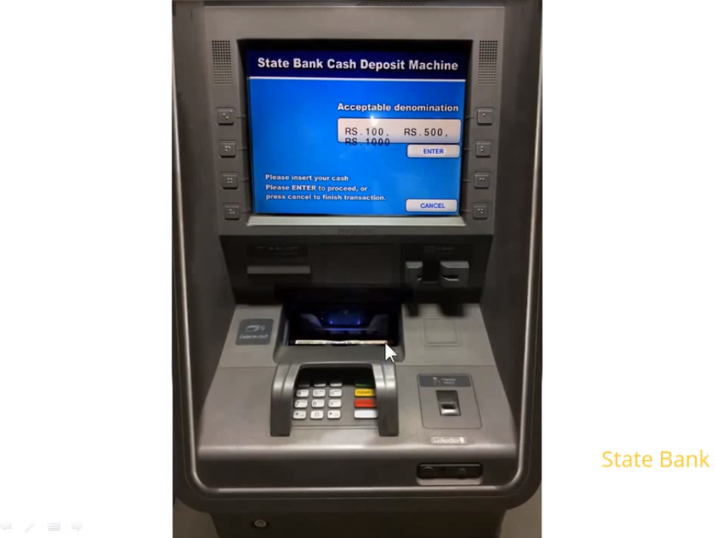 cash deposit machine bank